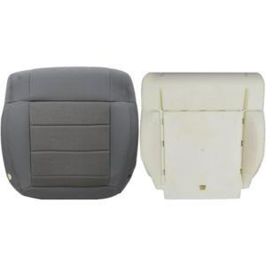 GXARTS Cloth Gray # E5DD Driver Side Bottom Replacement Seat Cover & Bottom Foam Cushion Pad Compatible with Jeep Wrangler 2008 2009 2010
