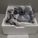 ZMISHIBO Ceiling Fans with Lights and Remote, 19.7'' Low Profile Ceiling Fan, 3000-6000K Dimmable Modern Flush Mount LED Fan Light, 6 Wind Speeds, Black Fandelier Ceiling Fans for Bedroom