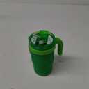 REDUCE 14 Oz Coldee Kids Tumbler with Lid and Straw - Coldee Insulated Travel Mug - Spill-Proof, Sweatproof Stainless Steel, BPA-Free - Includes Handle, Reusable Silicone Straw - Clover Green