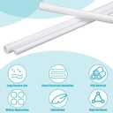 Sasylvia 10 Pcs White PVC Pipe DIY Projects Sch40 Furniture Grade for Home, Greenhouse, Garden, Farm, Workshop (3/4 Inch,4 Ft)