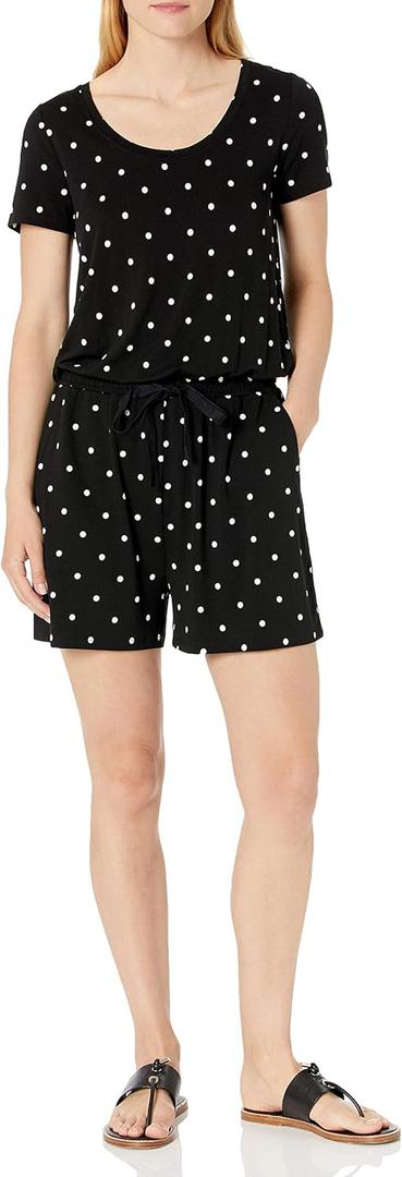 Amazon Essentials Women's Short-Sleeve Scoop Neck Romper