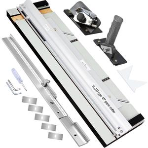 32in Mat Cutter for Framing, Board Mounted Mat Board Cutter with Heavy Duty Straight & 45 Bevel Cutting Heads, Adjustable Depth, Ideal for Picture Frame, DIY & Artwork Projects