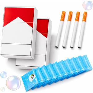 Bubble Cigarette Blower Toy, 2 Pack Bubble Stress Relief Toy Mini Bubble Blower Bubble Sticks Relaxation Birthday Party Gift for Men Women