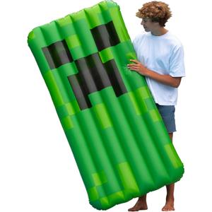 Officially Licensed Minecraft Creeper Pool Float - Easy Inflation, Oversized 72"x36", Durable Vinyl Swim Pool Accessory