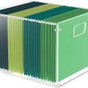 MaxGear Mesh Hanging File Organizer Box, Acrylic Filing Storage Crate for Letter/Legal Size Files, with Handles for Office, Pantry, Clothes, and Bath