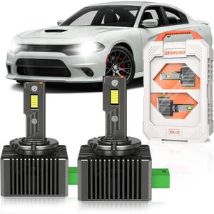 Fit for Dodge 2011-2020 Charger 2015-2021 Challenger 2013-2016 Dart D3S Xenon Bulbs Only, 13587843 Projector 35W HID Light Replace, 6000K 30000LM 600% Brighter D3SC1 Bi-xenon Light, Pack of 2