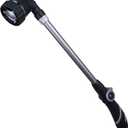 Watering Wand for Hanging Baskets & Windows, Lightweight 6-Spray Wand, Ergonomic Nozzle for Garden, Patio, Car Cleaning (Silver- Black, 22 Inch)