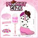 3D Pink Cowgirl Boot Piatafor Western World Theme Party Decorations, Large Glitter Cowgirl Hat & Boot Party Supplies, Let's Go Girls Birthday Decorations, Rustic Ranch Photo Props with Stick