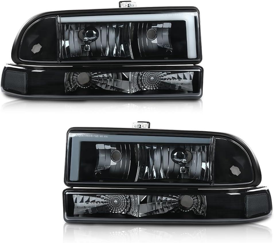 ALLGOOD LED Headlight Assembly Fit Chevy Blazer S10 1998‑2005