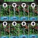 Yzert Solar Fountain Matte Panel with 4000 mAH Battery, 4W Bird Bath Fountains Solar Power with 8 Nozzles, Floating Solar Fountain Pump for Bird Bath, Garden, Pond, Outdoor (Color Change)