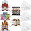 Lazy Susan Organizer Bins for 28"-29" Diameter Corner Cabinet Lazy Susan, 8 Pack, Clear Plastic Cabinet and Pantry Storage Bin, 1/8 Wedge-Food Safe, BPA Free