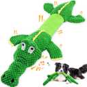 Dog Toys for Aggressive Chewers : Tough Interactive Tug of War Dog Toys-Squeaky Chew Toys for Small,Medium,Large Breed (Green)