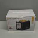 Toastmaster 2-Slice Toaster - Black with Stainless Steel - Kitchen Essential for Sandwich Bread & Breakfast Toast - Toaster with Wide Slots, High Rise Toast Lift & Cool-Touch Exterior