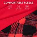 cyeollo 2 Pack Small Fleece Chritsmas Dog Sweater, Stretchy Pullover Soft Dog Jacket Reflective Female & Male Sweatshirt Pet Clothes Coats for Small Dogs Boy & Girl, Red & Buffalo Plaid L