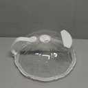 Microwave Splatter Cover for Food: 10"" Clear Microwave Cover with Water Steamer and Handle, BPA Free & Dishwasher Safe Splatter Guard Kitchen Gadgets for Gifts (White, 1 Pack)