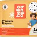 Hello Bello Diapers, Size 6 (35 lbs) Superstars, 17 Count of Premium Disposable Baby Diapers, Hypoallergenic with Soft, Cloth-Like Feel