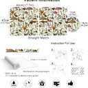HAOKHOME Boho Peel and Stick Wallpaper Mushroom Forest Removable Stick on Contact Paper for Kitchen Bathroom Beige/Brown/Green17.3in x 32.8ft