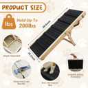 39.4x16Inch Dog Pet Ramp for Bed 5 Adjustable Height Dogs Stairs for Small Dog with Non-Slip Mat 8.46" to 24.4" Foldable Steps for Small Old Dogs Cats