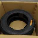 5A02 Set of 2 Scooter Tubeless Tires 3.50-10 (Metric 100/90-10), 51J, Front/Rear Motorcycle/Moped 10" Rim, Black