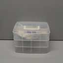 3 Tier Cookie Cutter Tool Storage Box,Cake Decorating Supplies Accessories Bins,Baking Storage Containers,Transparent Dustproof Lid,biscuits Cutter Organizer Storage & 8 Adjustable Compartment