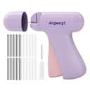 Stitch Gun for Clothes, Handheld Quick Clothing Fixer, Mini Sewing Kit, Tag Gun Includes 2 Needles, 1000 Black Fasteners & 1000 White Fasteners (Purple)