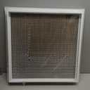 HVAC Premium 24" x 24" Cube Core Eggcrate Return Air Filter Grille for 1" Filter - Aluminum - White [Outer Dimensions: 26.5" x 26.5"]