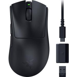 Razer DeathAdder V3 HyperSpeed Wireless Gaming Mouse: 55g Lightweight - USB C Charging - Up to 100 Hr Battery - Advanced 26K Optical Sensor - Gen-3 Optical Switches - 8 Programmable Controls - Black Razer DeathAdder V3 HyperSpeed Wireless Gaming Mouse: 55g Lightweight - USB C Charging - Up to 100 Hr Battery - Advanced 26K Optical Sensor - Gen-3 Optical Switches - 8 Programmable Controls - Black