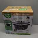 GreenLife 6QT Slow Cooker, Non-Toxic PFAS-Free Ceramic Nonstick Removable Interior Bowl, Programmable, Family Friendly, Keep Warm, Stovetop & Oven Safe, Dishwasher Safe Crock, Timer, Glass Lid, Black, 6 Quarts