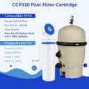 Fil-fresh CCP320 Pool Filters Cartridge Compatible with Pentair Clean & Clear Plus 320, Replaces Pleatco PCC80-PAK4, Pentair R173573, 178580, 160340, 480 sq. ft, 4-Pack