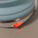 Ultrathin Upgraded Food Grade Silicone Travel Foldable Electric Kettle Boil Dry Protection Portable with Dual Voltage and Separable Power Cord,555ML 110-220V US Plug (Blue)