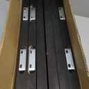 PHPH Wood Floating Shelves for Wall, Wooden Wall Shelves for Bedroom, Set of 6 Black 17 Inch