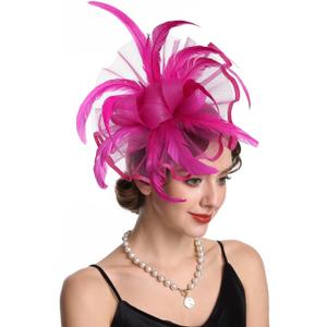Women Fascinators Hats Flower Fascinators with Headband and Clip Tea Party Headwear for Women and Girls