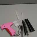Stitch Gun for Clothes - Handheld Stitch Tag Gun Quick Clothing Fixer - Tagging Gun - Sewing Kit Includes 6 Needle, 1000 Black Fasteners  1000 White Fasteners (Black-Orange) (Pink-red)