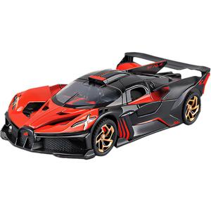 Toy Cars for Bugatti Bolide Sports Model Car, 1/32 Zinc Alloy Diecast Car Model Toy with Lights and Music Collectibles Pull Back Die-cast Vehicles for Kids Adults Gift (Red)