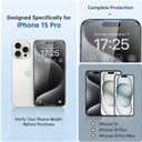 SYNCWIRE Screen Protector for iPhone 15 Pro, Shatterproof Tempered Glass [Easy Installation Frame] [9H Hardness] [99.99% HD Clear] [Case Friendly] [Bubble Free] for Apple iPhone 6.1 inch, 3 Pack