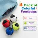 Hacky Footbag 4 Pack, Hacky Ball, Durable Footbags for Foot Sports, Beginners Outdoor