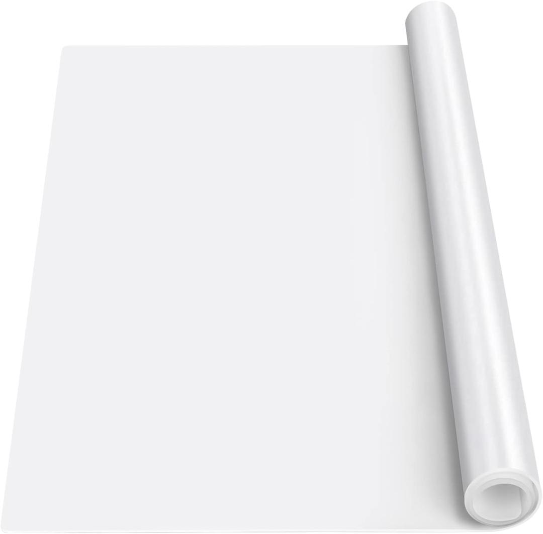 Silicone Mats for Kitchen Counter, Nonslip Silicone Mats for Crafts Countertop Protector Heat Resistant Mat (78.7 x 24 x 0.08, Translucent)