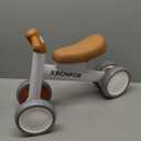 Baby Balance Bike for 1 Year Old Boys Girls, 10-24 Month Toddler Balance Bike, Baby Bike with No Pedal 4 Silence Wheels, First Ride on Toys with Adjustable Soft Seat, First Birthday Gifts (Brown)