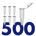 Kashi Scientific 1.5mL Snap Cap Clear Microcentrifuge Tube with Graduation and Marking Area, Lab Grade Polypropylene Plastic [1.5mL, 500]