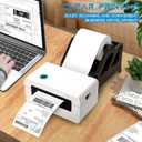 MFLABEL 4x6 Direct Labels, Perforated, Commercial Grade, for Thermal Printer, 250 Labels/1 Roll, 40 Rolls