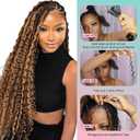 Boho Hair for Braiding 16 Inch P4/27 Human Braiding Hair for Boho Braids Human Curly Hair for Boho Knotless Braids 2 Bundles 100g Deep Wave Bulk Human Hair for Braiding (P4/27, 16 Inch)