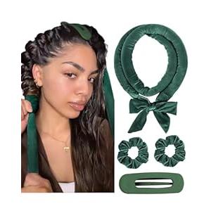 Yanibest Heatless Hair Curler, No Heat Hair Curlers to Sleep in, Overnight Satin Heatless Curling Set with Hair Scrunchies Clip, for All Hair types 