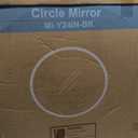 Bathroom Mirror for Wall, 24 Inch Round Mirror, Matte Black Metal Framed Circle Vanity Mirror for Bathroom Bedroom Living Room Entryway, Anti-Rust, Tempered Glass, Hanging or Leaning