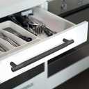 10 Pack 7 1/2 Inch 192 mm Bar Cabinet Pulls Black Knurled Handles for Matte Black Drawer Pulls Cupboard Aluminum Handles Cabinet pull0820 (7 1/2 Inch, Set of 10, Black)