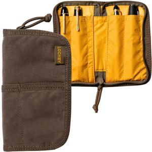 Quattro | Slim & Elegant Pen Pouch | Durable Waxed Canvas Lightly Padded for Fountain Pen & Mechanical Pencil | Compact Design Holds 4 Pens | For Everyday Carry, Travel & Creative Artists (Brown)