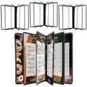 Menu Covers 8.5 x 11 Inch, 6 Page 12 View Clear View Menu Holder Transparent Menu Sleeve, Fits Letter Size Paper for Kitchen, Restaurant Supplies, Wine Menu Morning Menu Homeschool 4 Pack