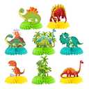 Jamonxi Dinosaur Birthday Party Decorations for 1 2 3 4 5 Year Old Boy, Dinosaur Theme Birthday Party Decor Supplies for Girl, Honeycomb Centerpiece Table Decorations Colorful and Easy to Assemble