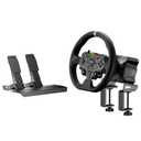 MOZA R3 Racing Wheel and Pedals Bundle for PC, 3.9Nm Direct Drive WheelBase,11-inch ES Lite Steering Wheel,Pedals and Desk Clamp High-Performance Game Racing Simulator for PC User