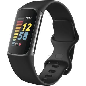 Fitbit Charge 5 Advanced Health & Fitness Tracker with Built-in GPS, Stress Management Tools, Sleep Tracking, 24/7 Heart Rate and More, Black/Graphite, One Size (S &L Bands Included)