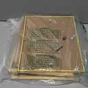 upsimples 8x10 Picture Frame Set of 3, Made of High Definition Glass for 8 x 10, Wall and Tabletop Display Thin Border Photo Frames for Home Decor, Gold